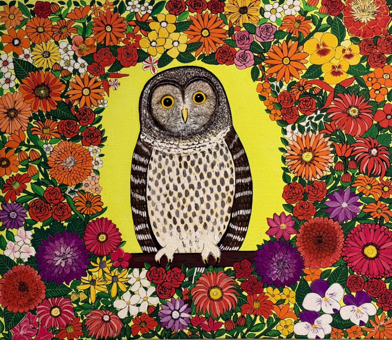 なぜアクリル画家戸田順子は『幸福を呼ぶフクロウ』を描き書き出したか？ アクリル画家・戸田順子の想い